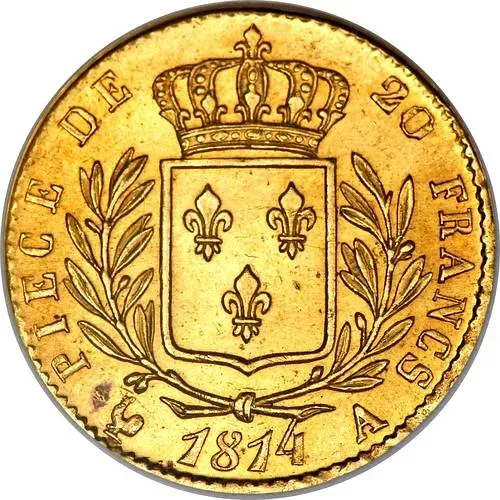 20 франков 1814, Людовик XVIII [Франция]