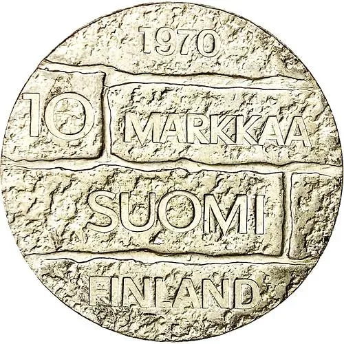 10 марок 1970, 100 лет со дня рождения президента Юхо Паасикиви [Финляндия]