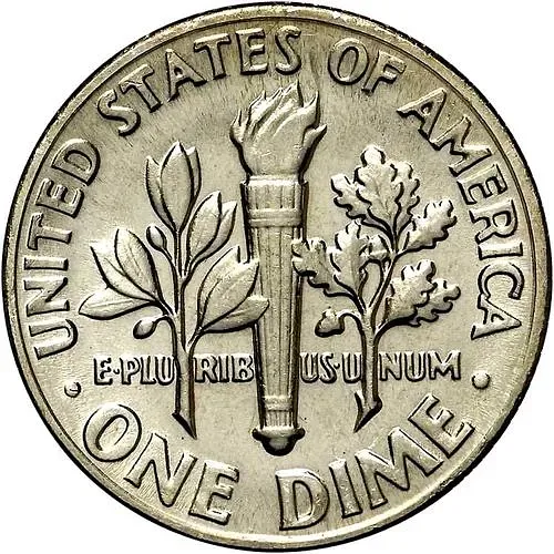 10 Cents 1973, D, Mint Mark "D" - Denver [USA]