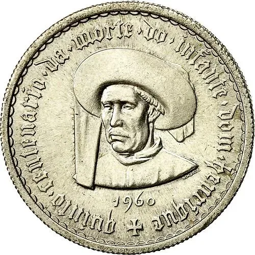 5 эскудо 1960, 500 лет со дня смерти принца Генриха [Португалия]