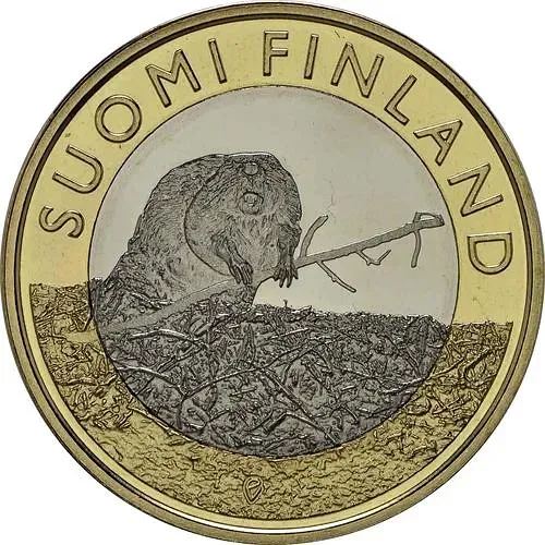 5 евро 2015, бобр [Финляндия]