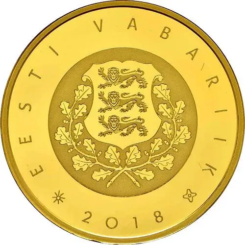 100 евро 2018, 100 лет Эстонской Республике [Эстония] Proof