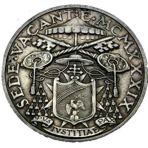 10 лир 1939, Вакантный престол [Ватикан]