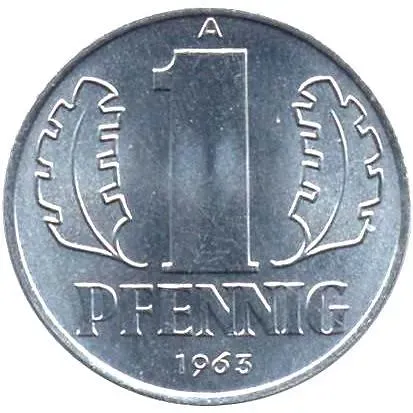 1 пфенниг 1963, А [Германия / ГДР]