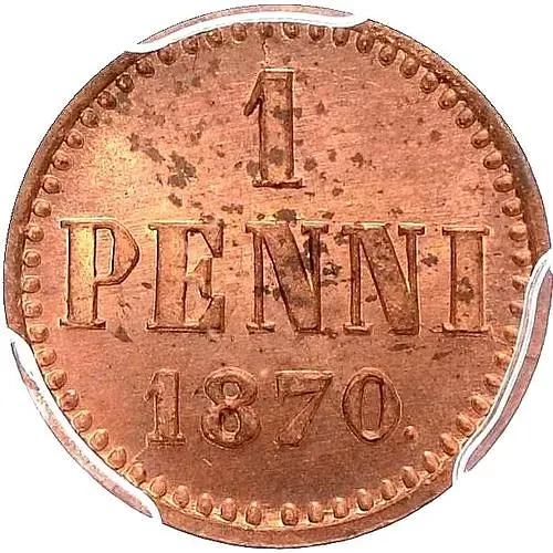 1 пенни 1870