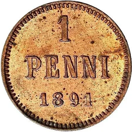 1 пенни 1891