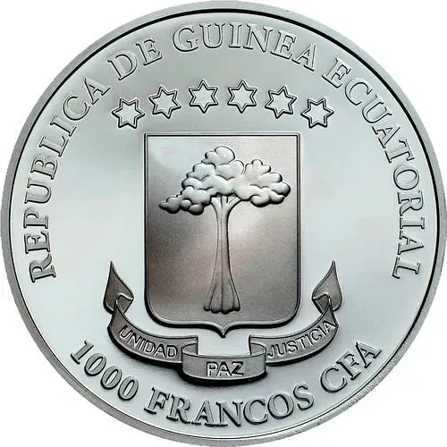 1000 франков 2018, Хрустальный череп - Тщеславие (Crystal Skull - Vanidad) [Экваториальная Гвинея] Proof