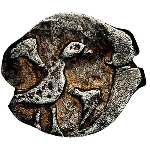 полушка Михаила Федоровича 1613-1645, птица вправо/вязь [Москва]