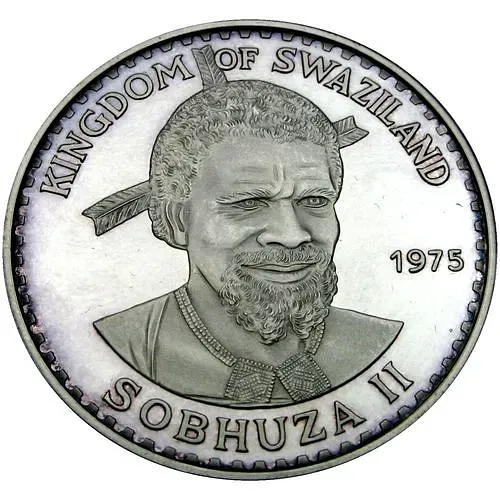 10 Emalangeni 1975, 75th Anniversary of King Sobhuza II [Swaziland] Proof