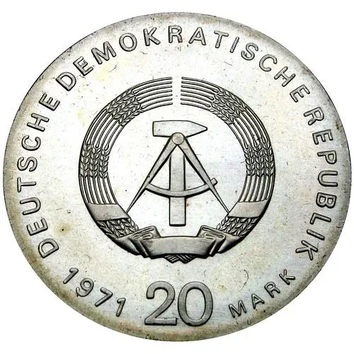 20 марок 1971, Либкнехт и Люксембург [Германия / ГДР]