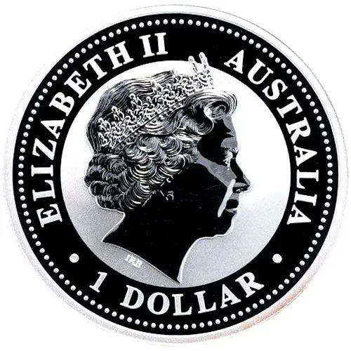 1 доллар 2001, год змеи, позолота [Австралия]