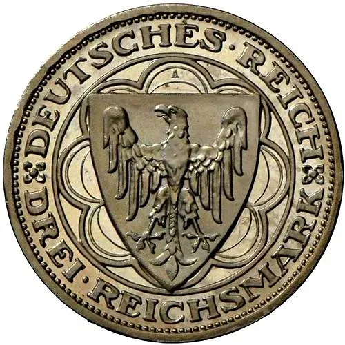 3 рейхсмарки 1931, A, Магдебург [Германия]