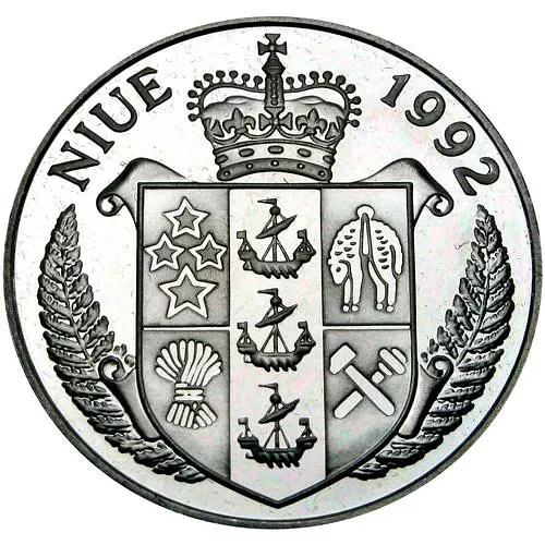 5 долларов 1992, Баунти [Ниуэ] Proof