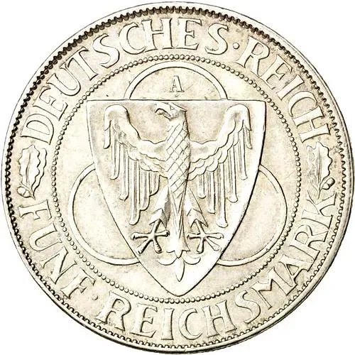 3 рейхсмарки 1930, A, Рейнланд [Германия]