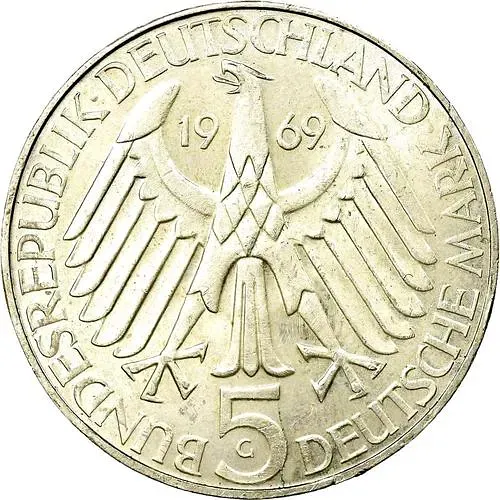 5 Marks 1969, Fontane [Germany / FRG]