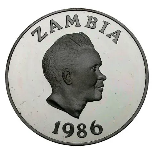 10 квач 1986, Всемирный фонд дикой природы [Замбия] Proof