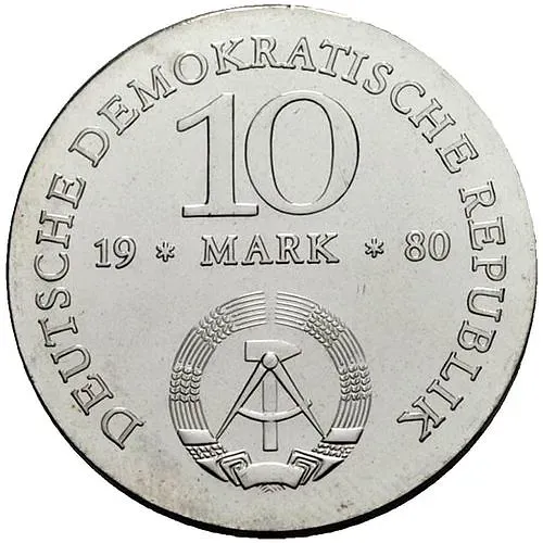 10 марок 1980, 225 лет со дня рождения Герхарда фон Шарнхорста [Германия / ГДР]