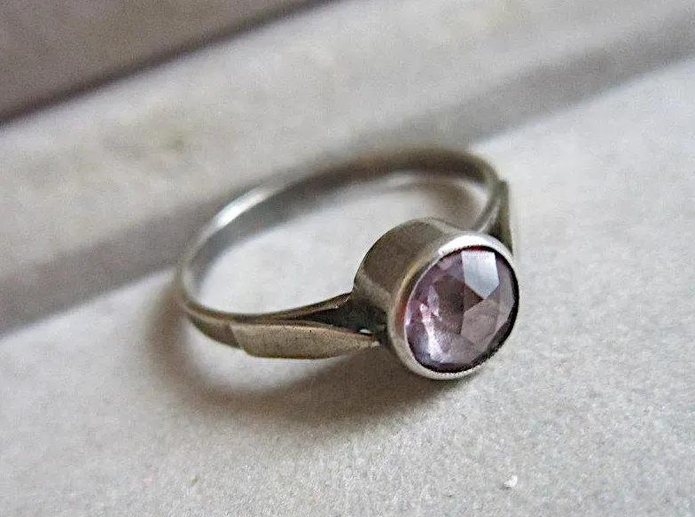 Кольцо серебро 875 проба звезда Москва