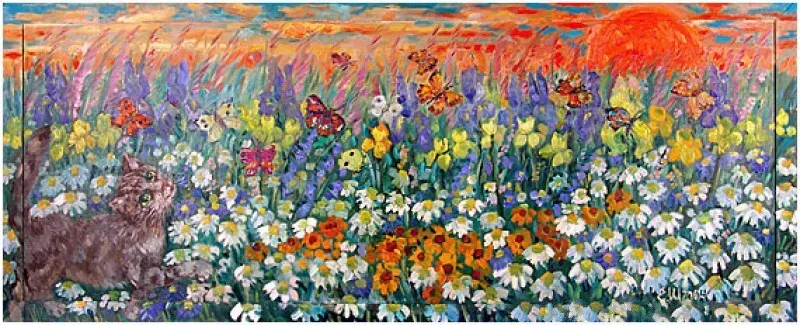 Caty-and-butterflies Холст , масло 