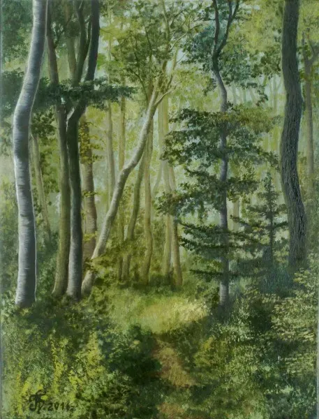 Лесная тропа Холст, масло 