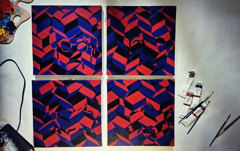 Легендарная четверка Масло, холст. 