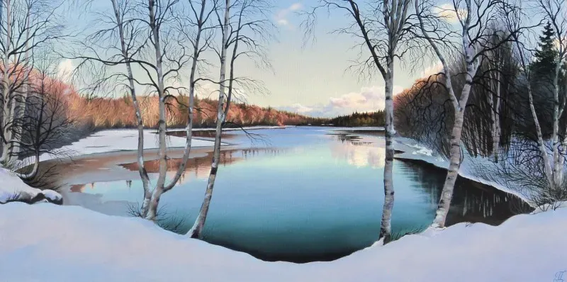 Начало марта масло, холст 