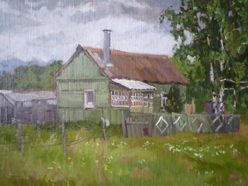 Домик в с. Царёвка масло, оргалит 