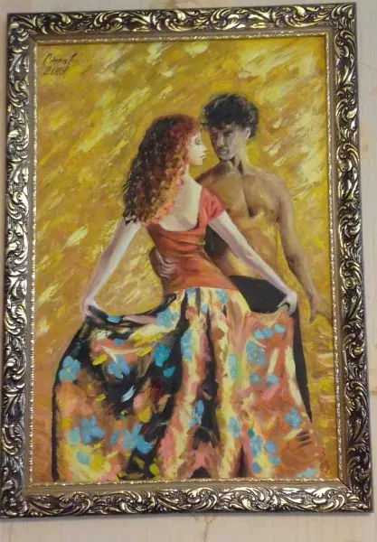 Танго для двоих Холст, масло, мастехин 